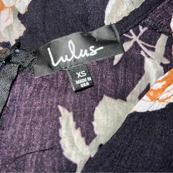 Lulus Floral Flower Print Wrap Mini Dress - Picture 3 of 9